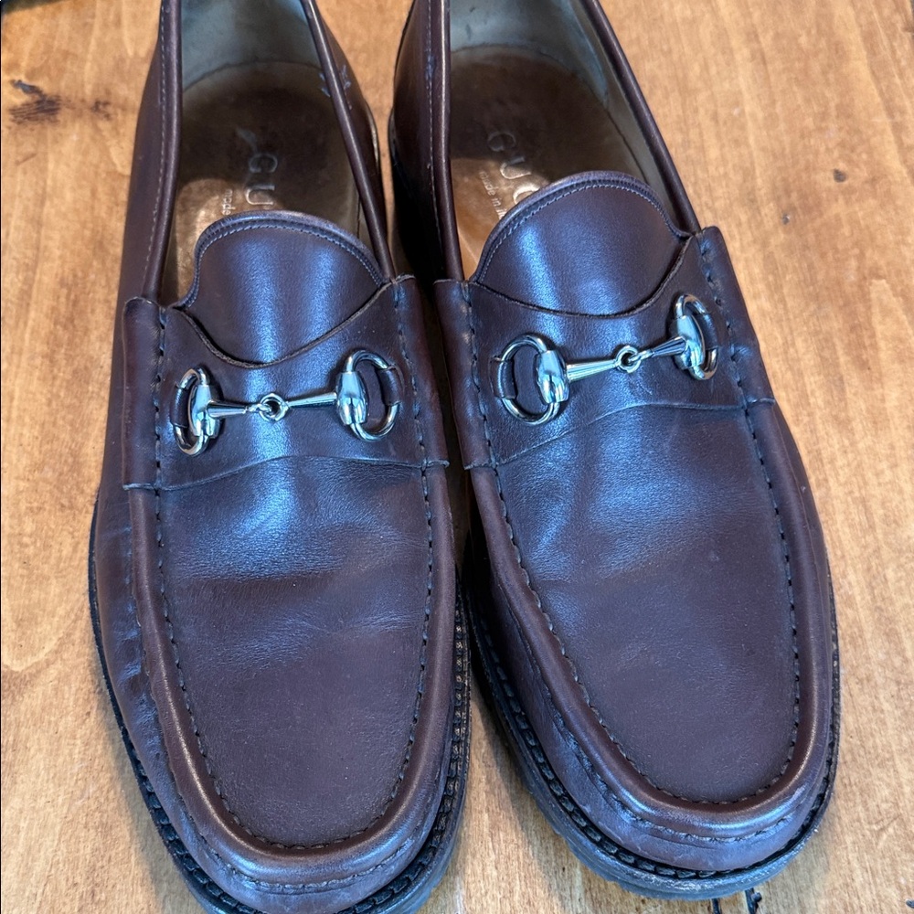 Men's Gucci bit loafer brown 10